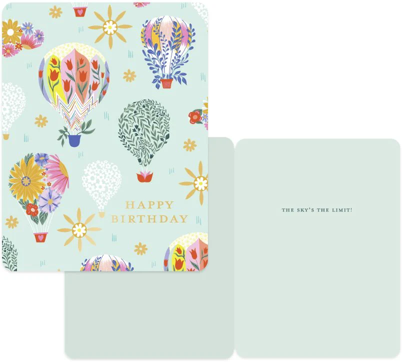 Sky's The Limit Balloons Birthday Card - Image 2