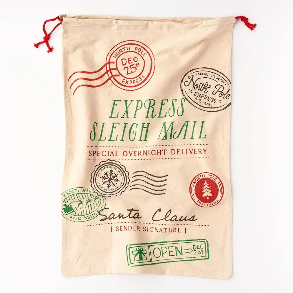 Sleigh Mail Drawstring Gift Bag - Image 2