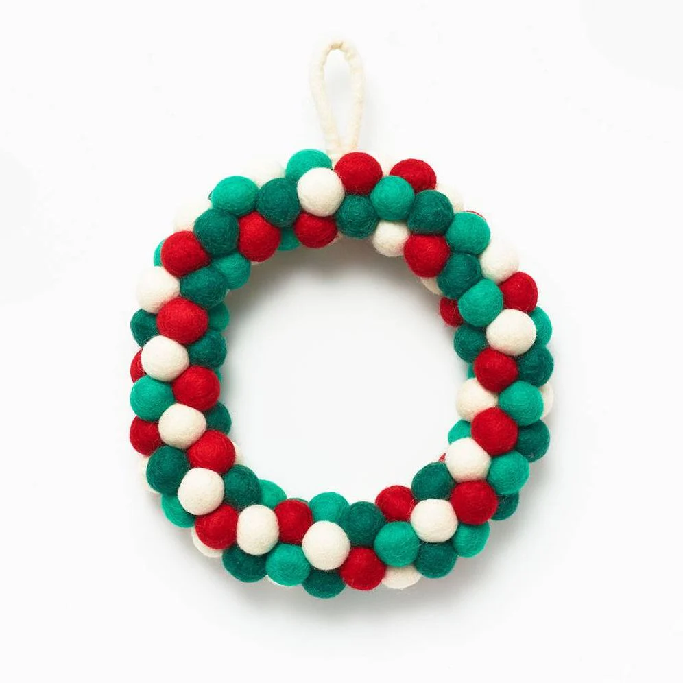 Small Traditional Pom Wreath
