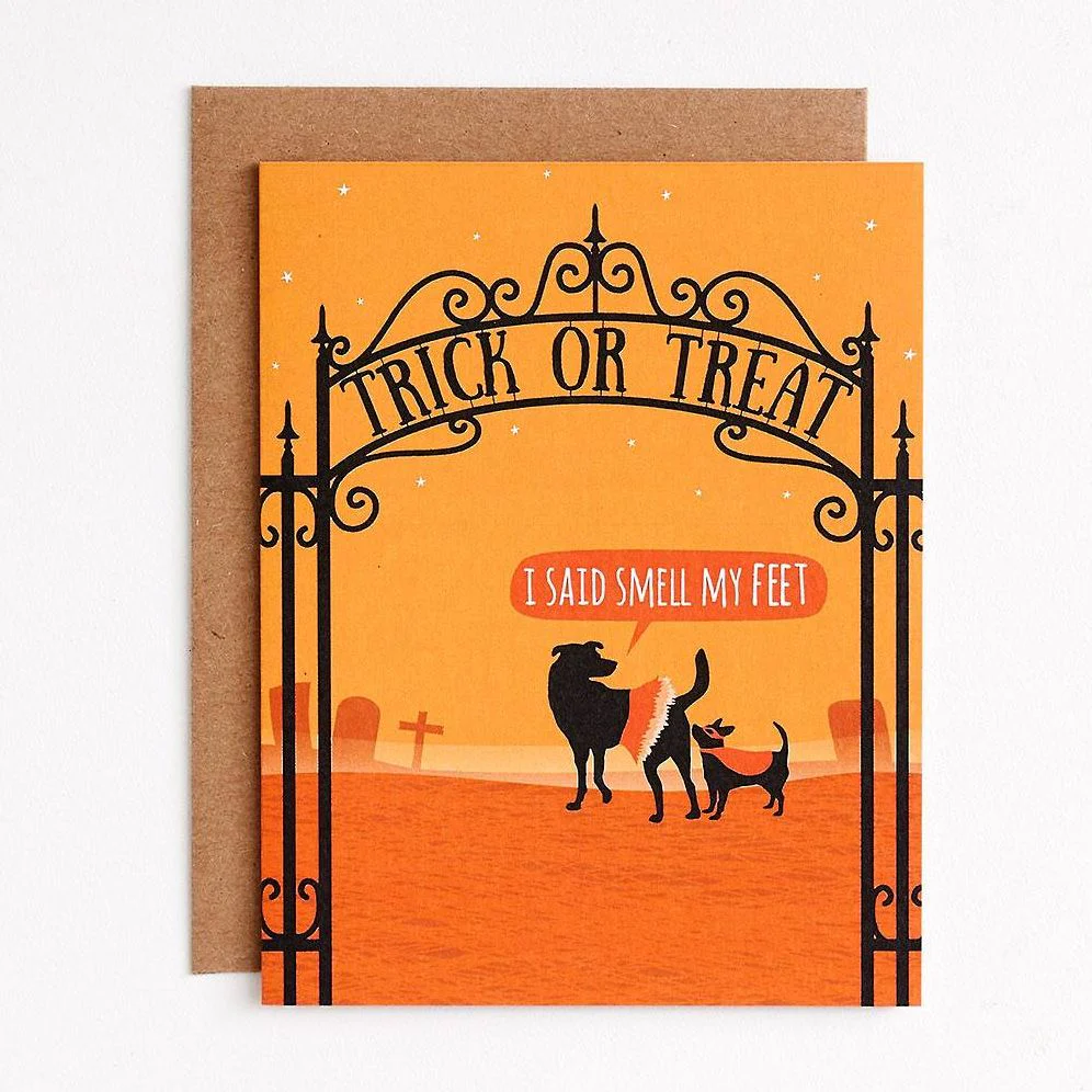 Smell My Feet Halloween Card