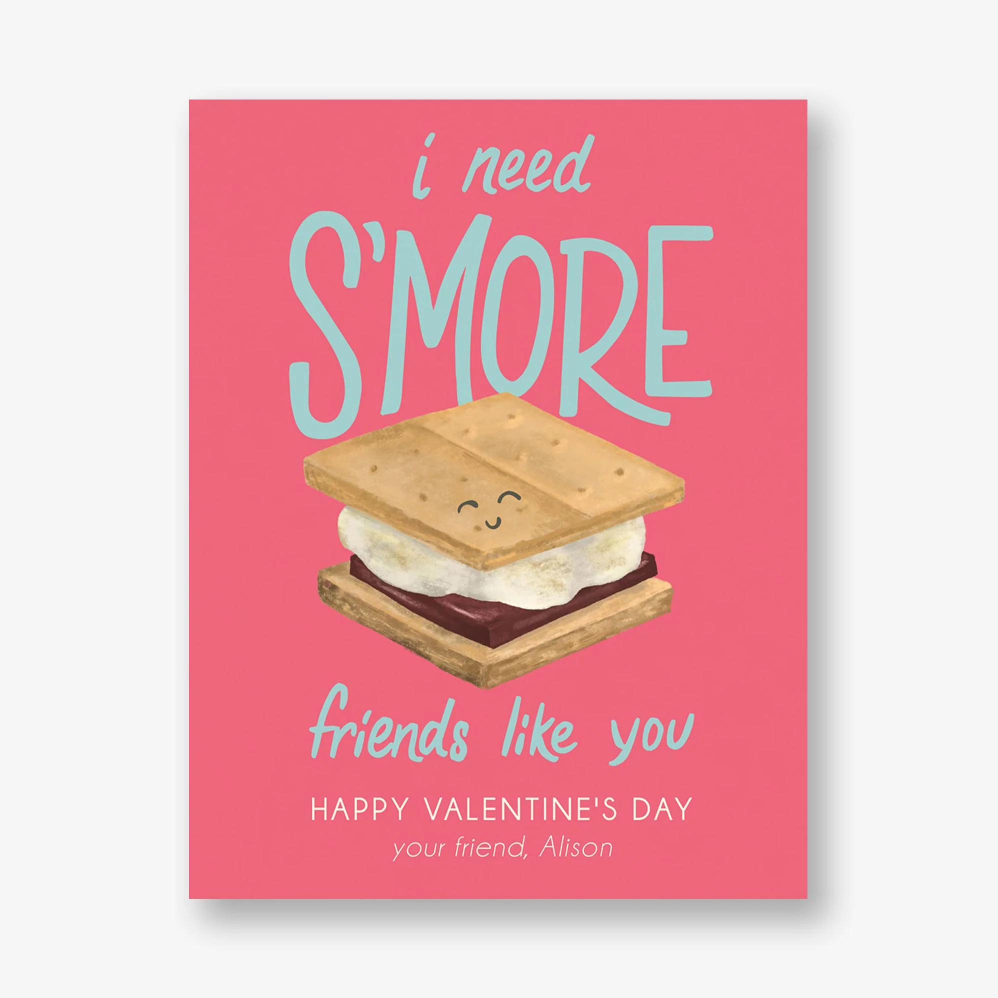 S'mores Custom Valentine Card
