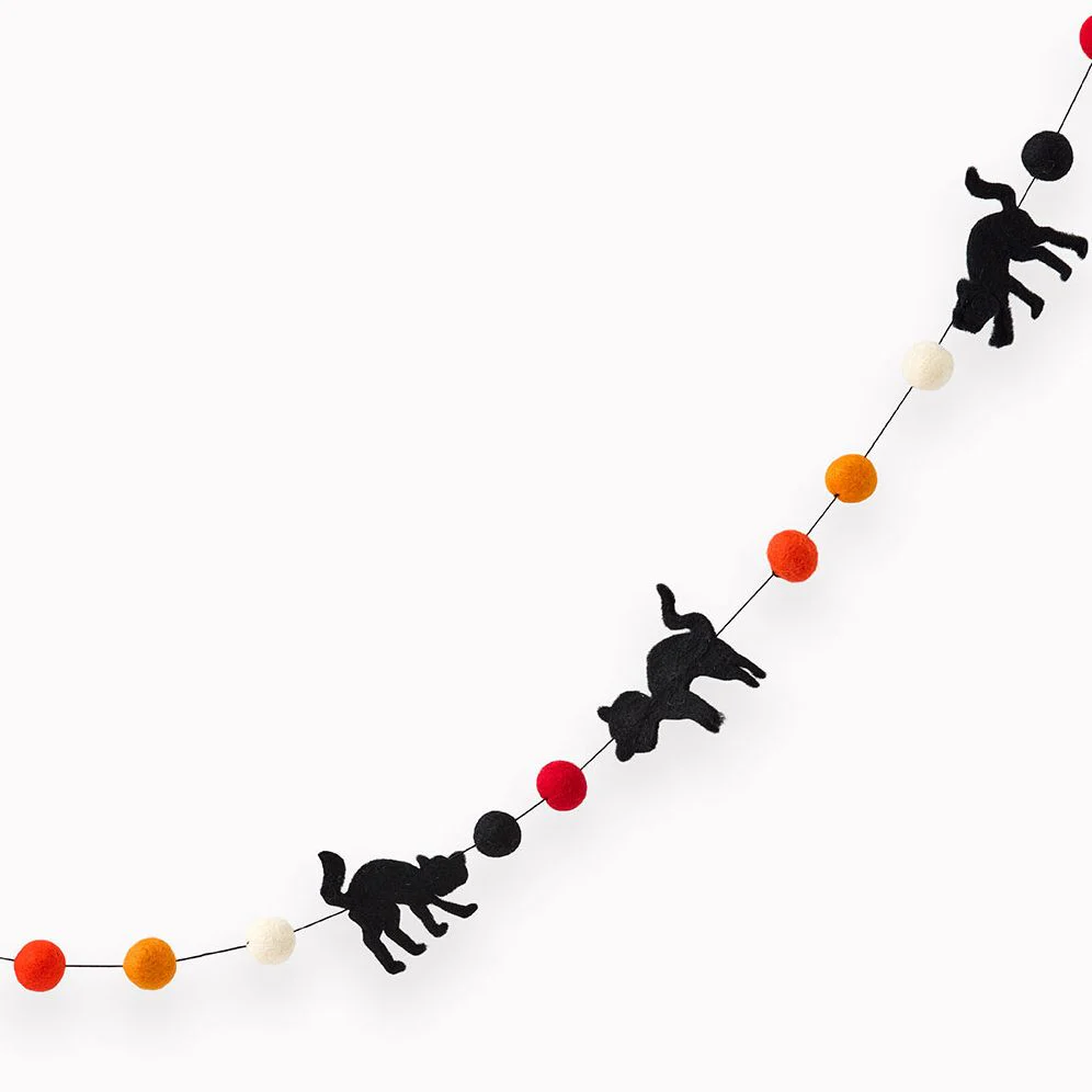 Spooky Cat Felt Garland - Image 2