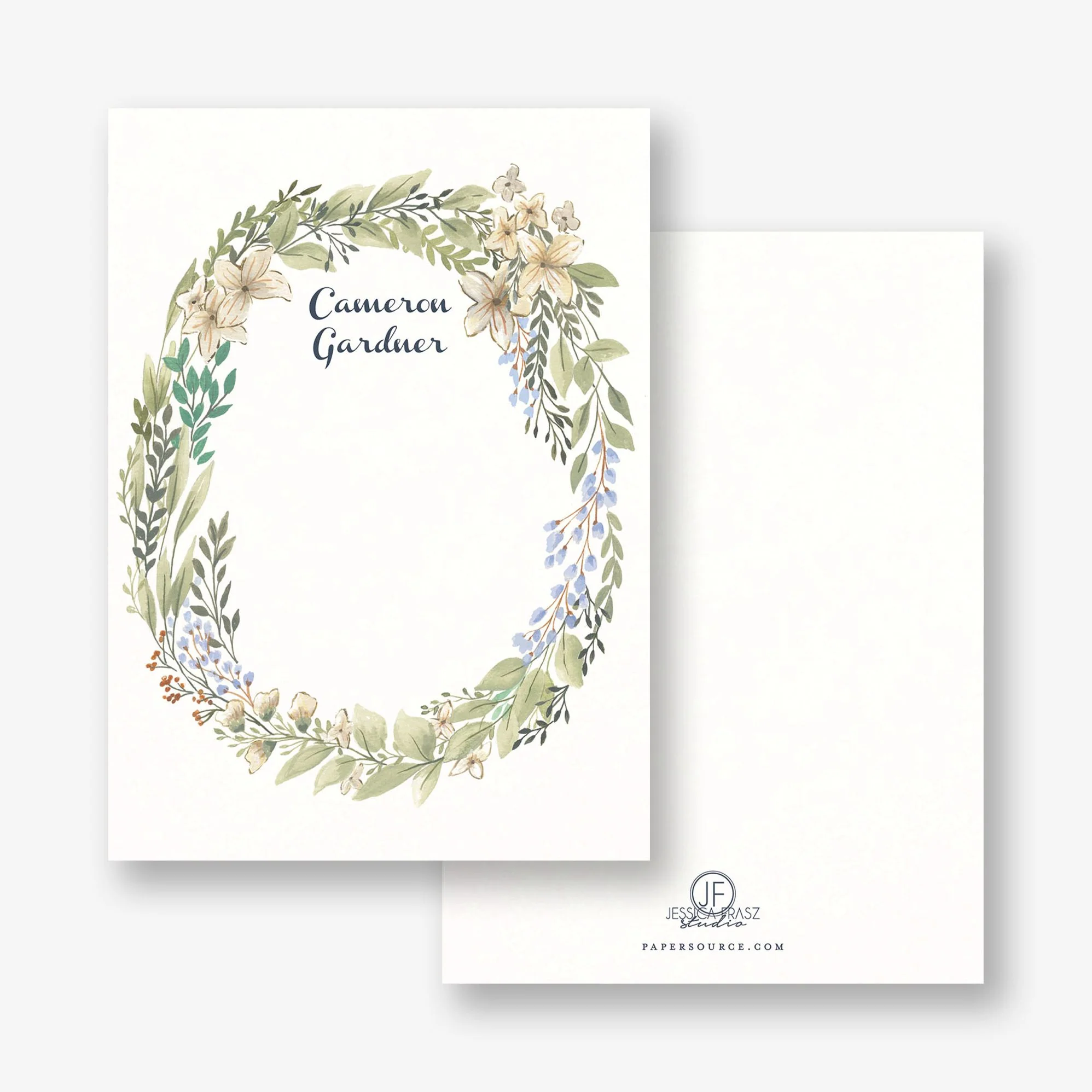 Spring Branch Wreath Stationery - Image 2