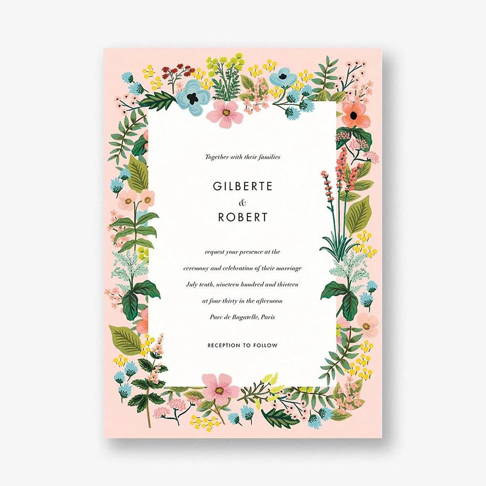 Spring Gatherings Wedding Invitation