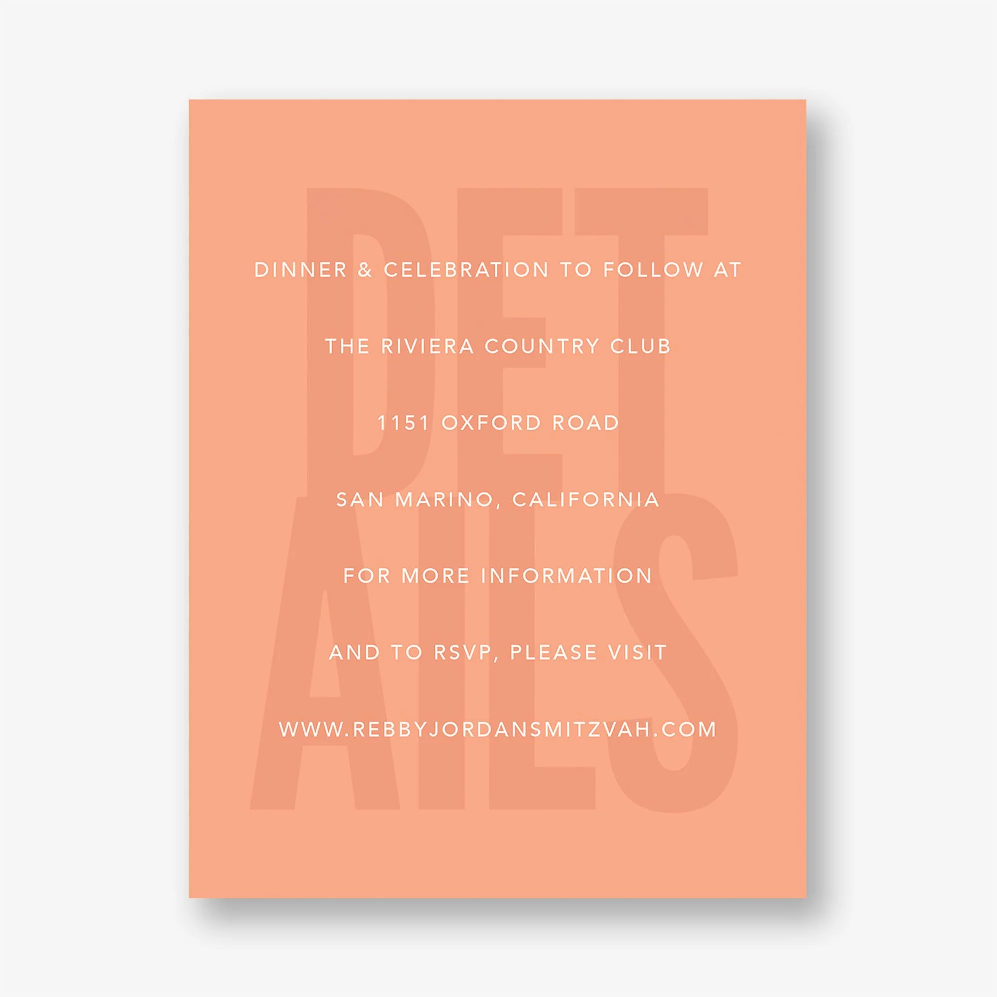 Stacked Type Bat Mitzvah Information - Image 3