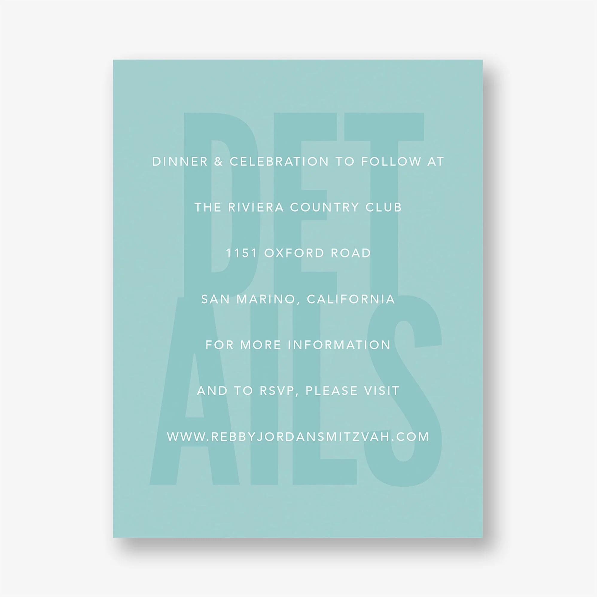 Stacked Type Bat Mitzvah Information - Image 4