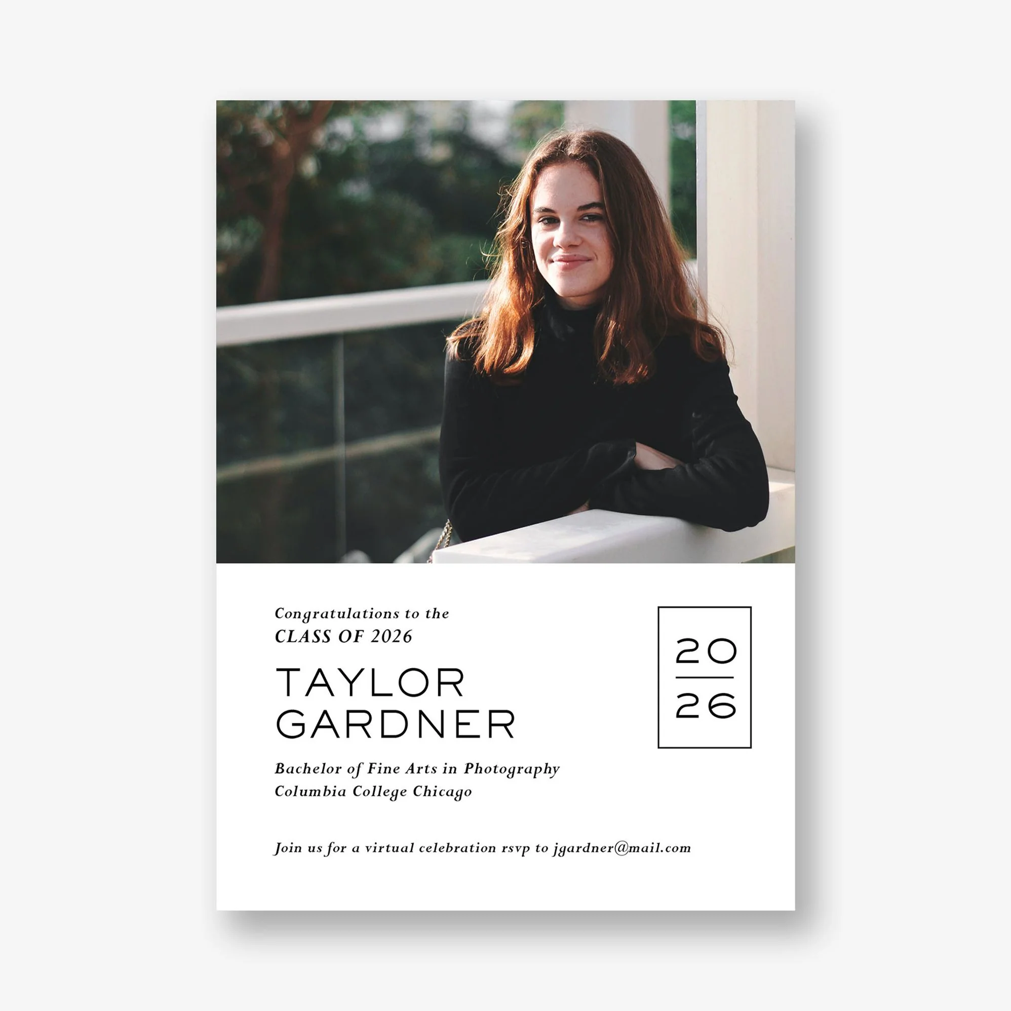 Stacked Year Graduation Announcement