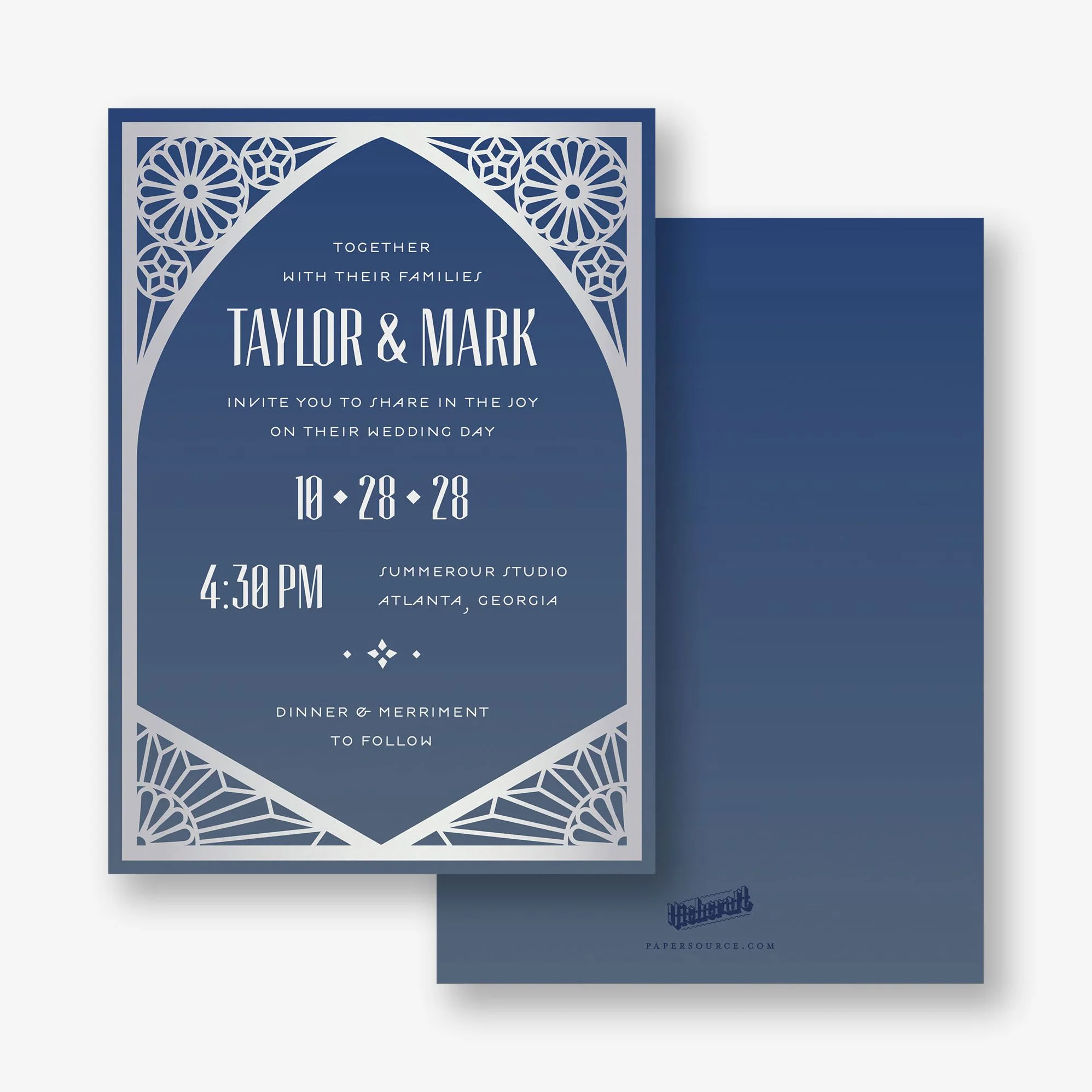Stained Glass Foil Wedding Invitation - Image 4