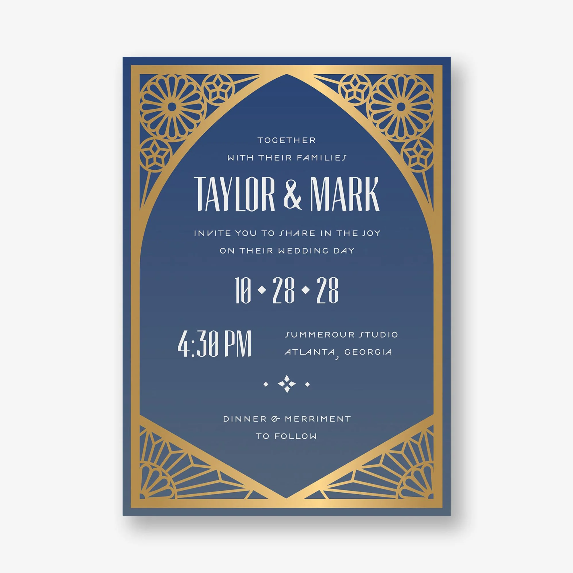 Stained Glass Foil Wedding Invitation - Image 5