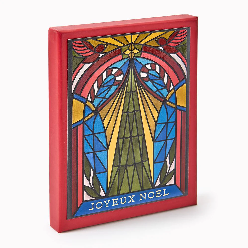 Stained Glass Tree Holiday Card Set