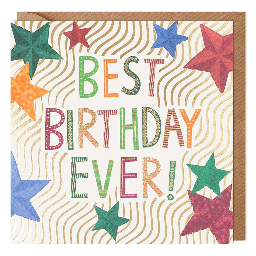 Stars Best Birthday Ever Birthday Card