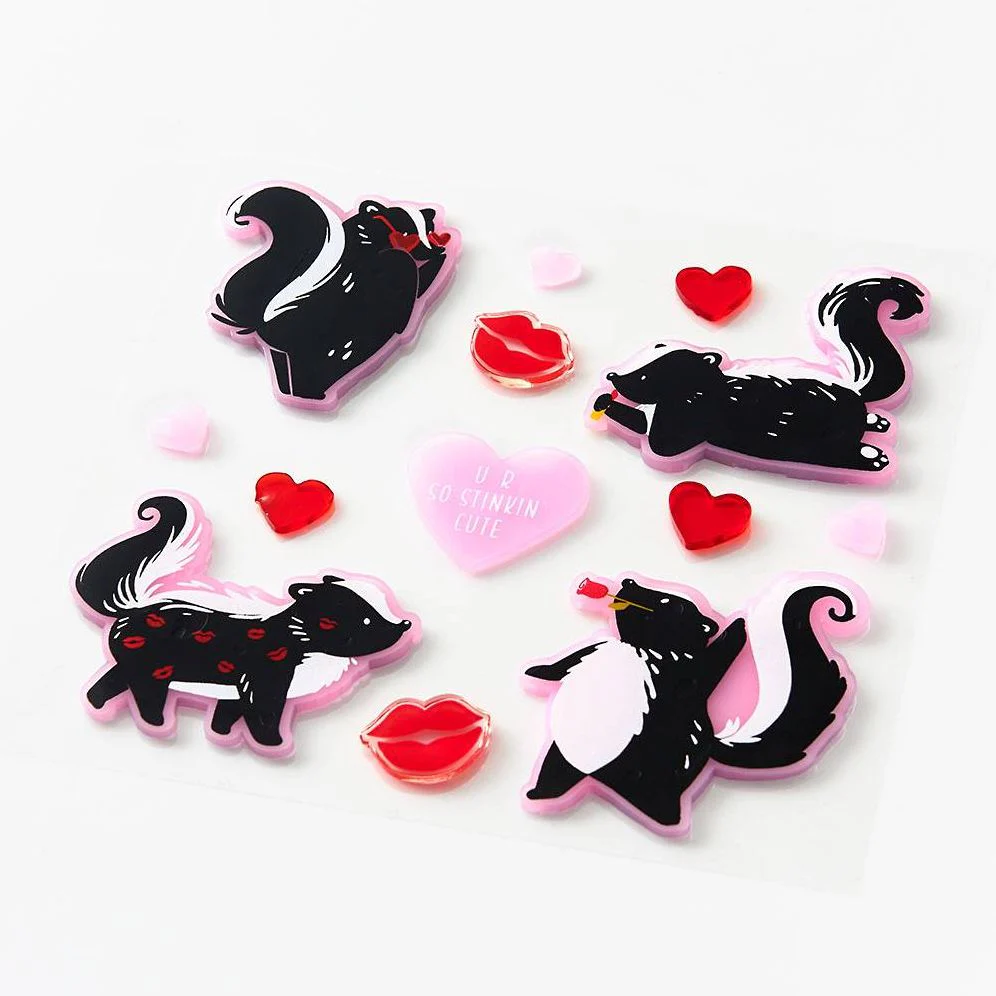 Stinkin Cute Skunk Window Gel Clings - Image 2