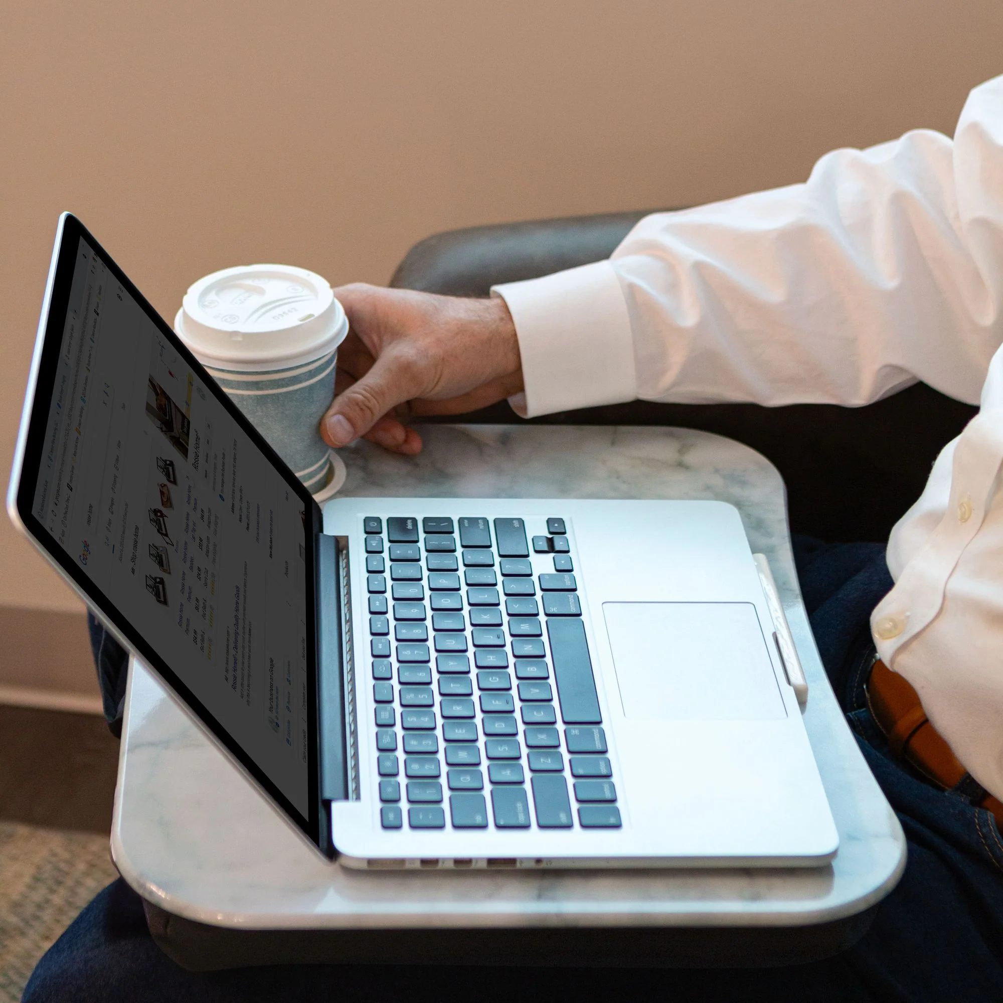 Stone Design Cup Holder Lap Desk - Image 2