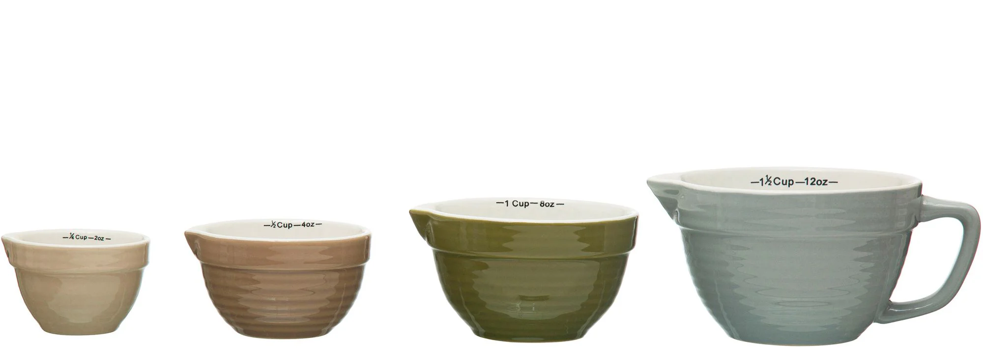 Stoneware Batter Bowl Measuring Cups - Image 2