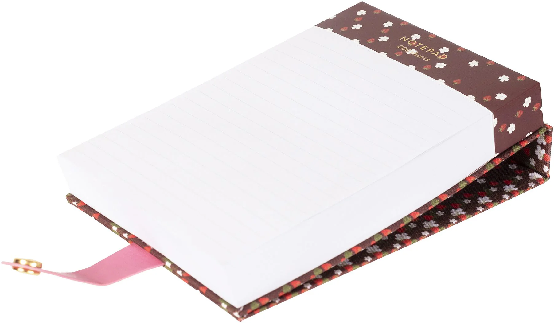 Strawberry Fields Book Cloth Notepad w Snap Closure - Exclusive - Image 3