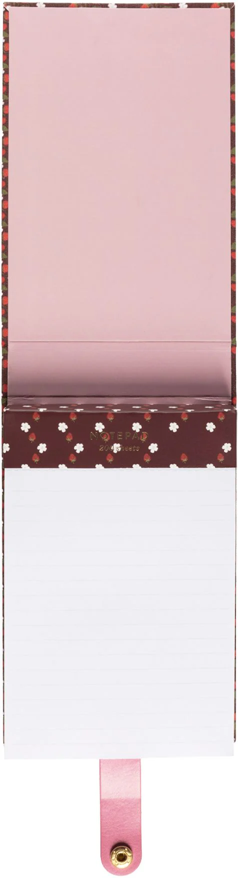 Strawberry Fields Book Cloth Notepad w Snap Closure - Exclusive - Image 4