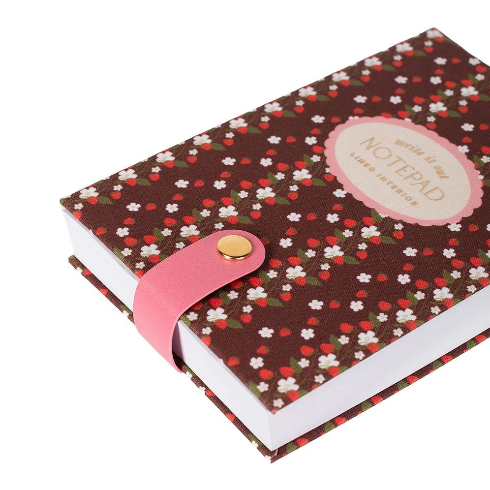 Strawberry Fields Book Cloth Notepad w Snap Closure - Exclusive - Image 7