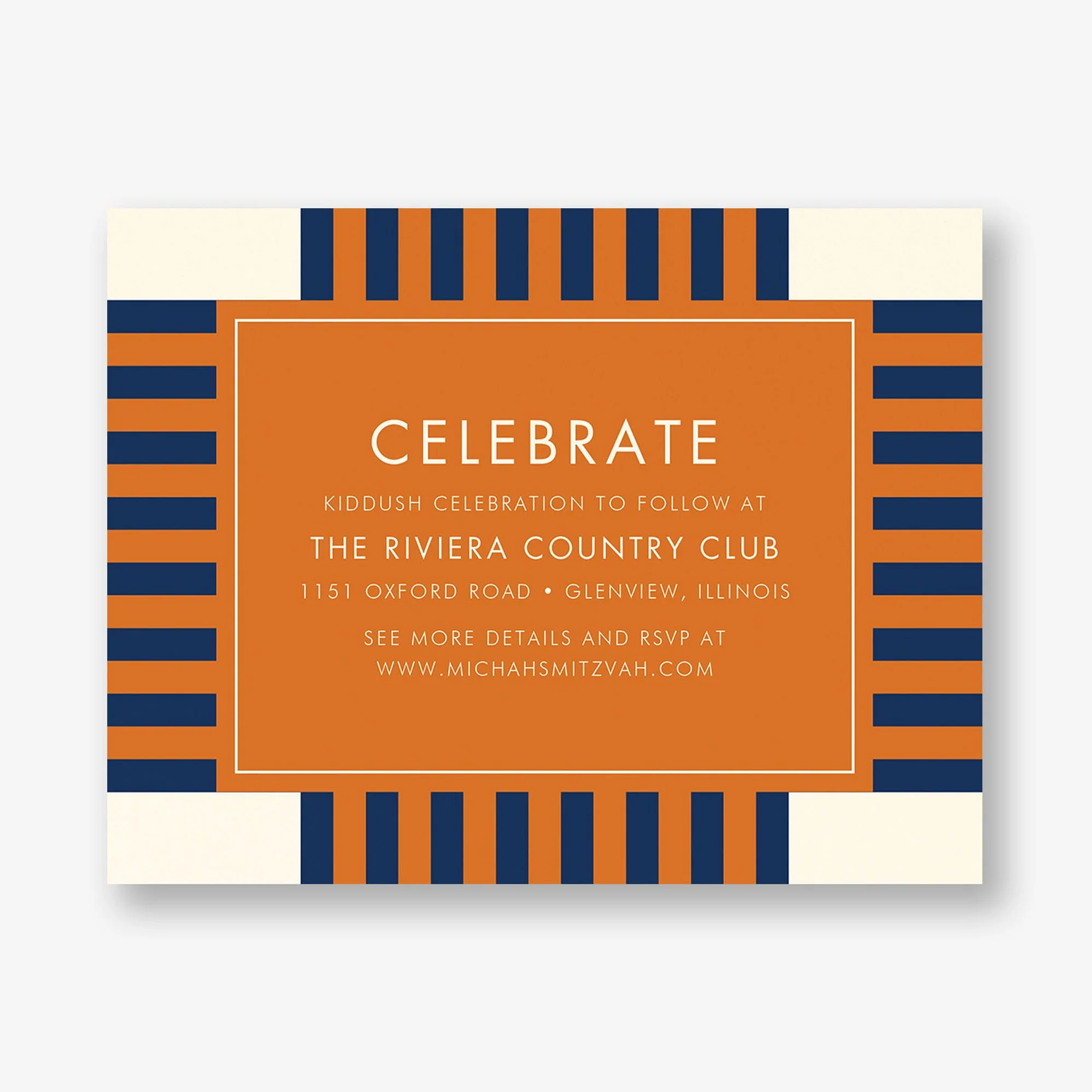 Striped Geo Bar Mitzvah Information