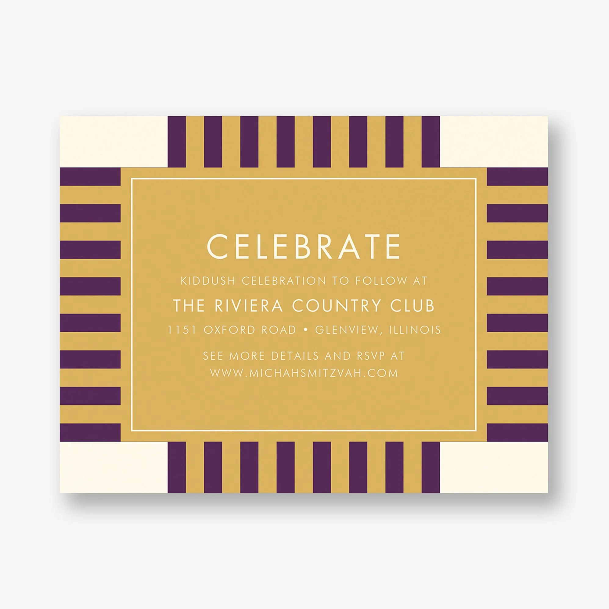 Striped Geo Bar Mitzvah Information - Image 2