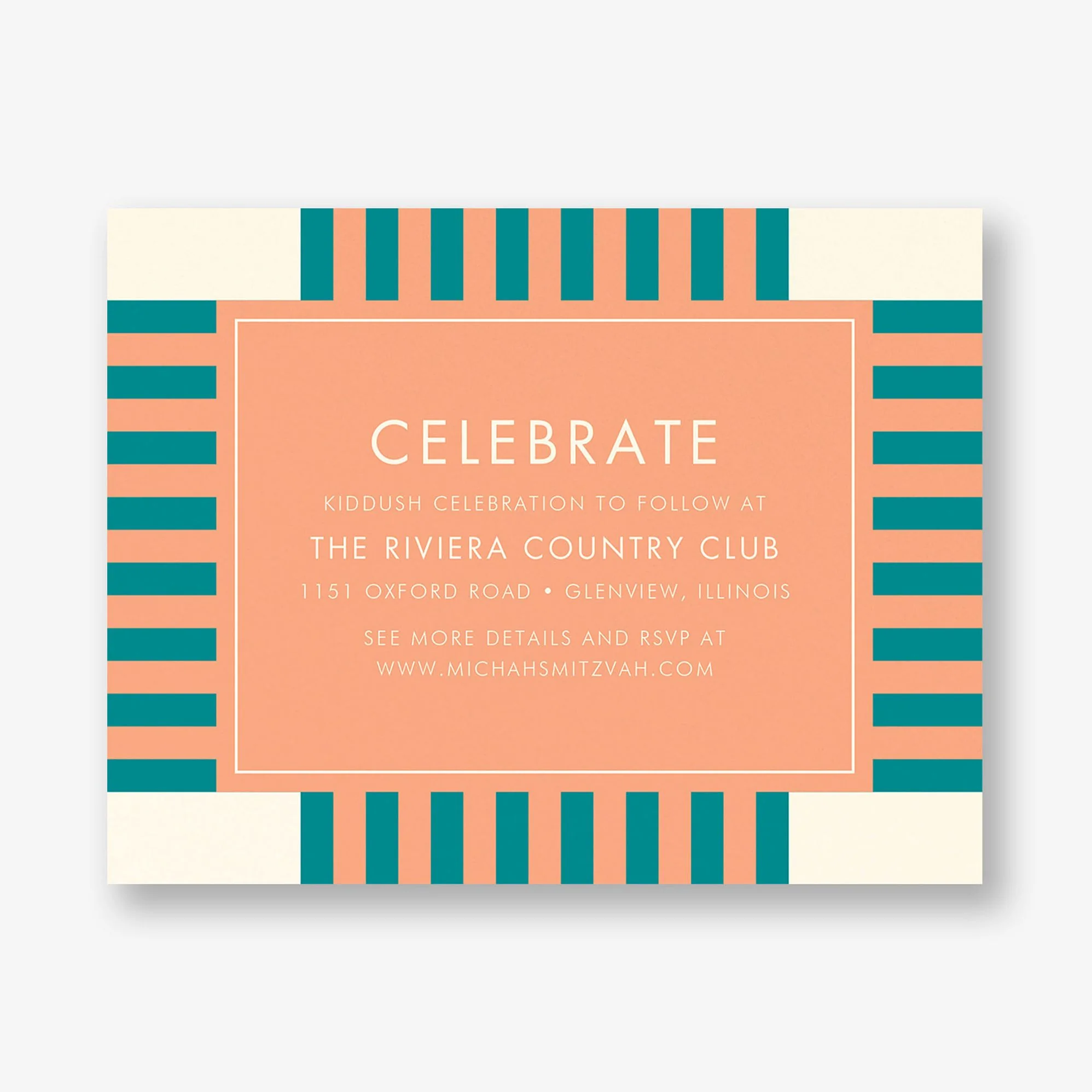 Striped Geo Bar Mitzvah Information - Image 4