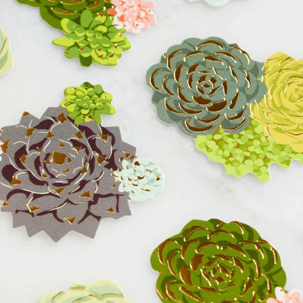 Succulent Floral Foil Stickers - Image 2