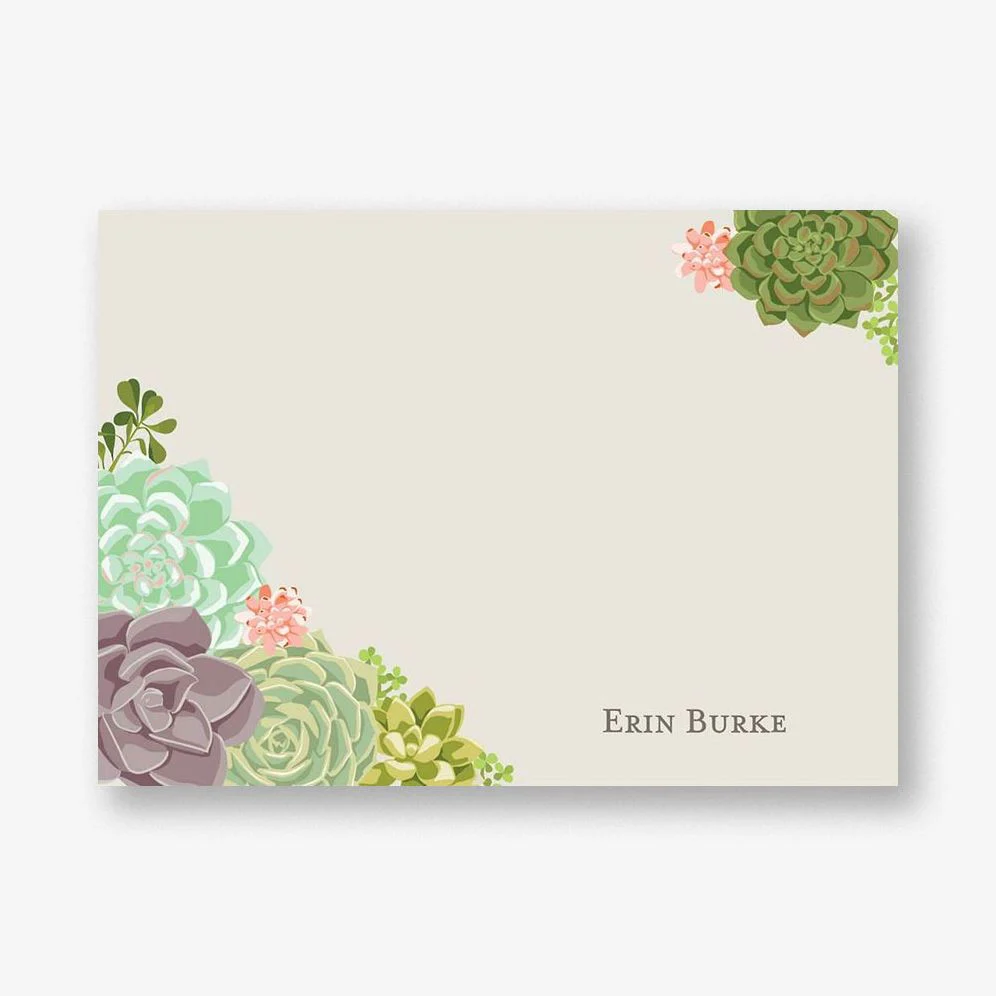 Succulents A6 Stationery