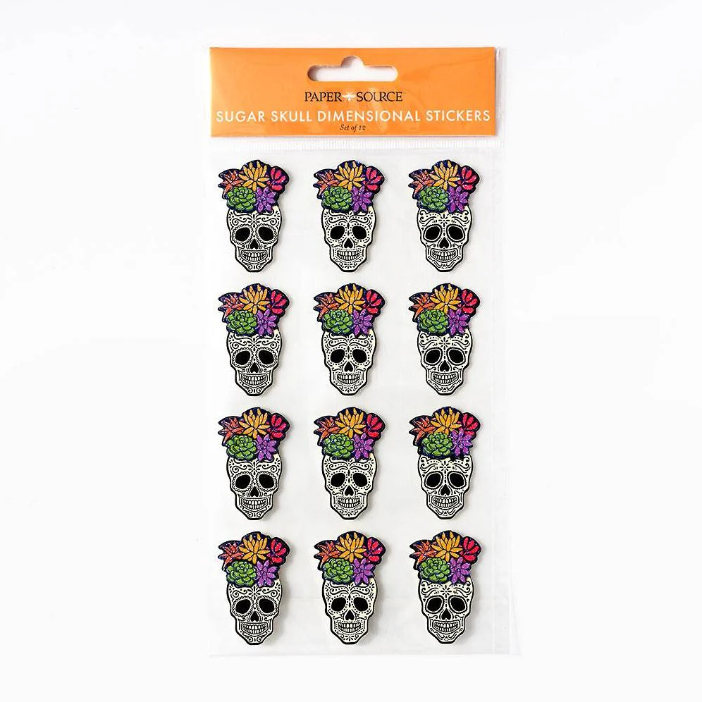 Sugar Skull Halloween Stickers - Image 2