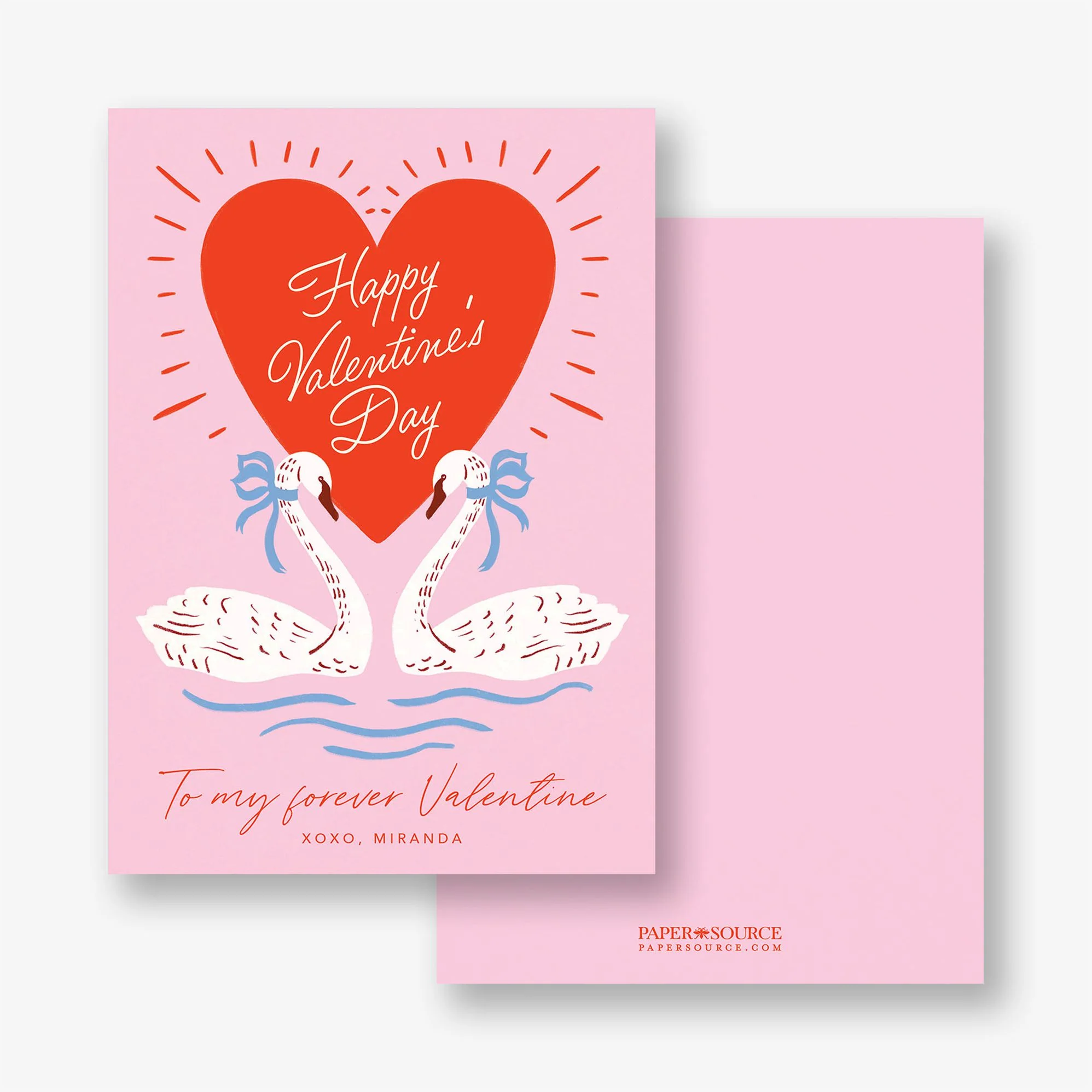 Sweet Swans Valentine Card - Image 2