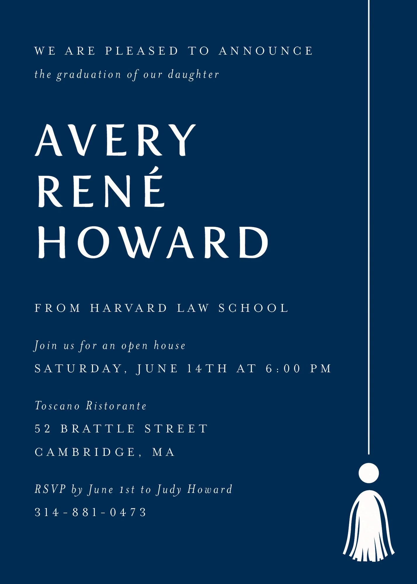 Tall Tassel Graduation Invitation - Image 2