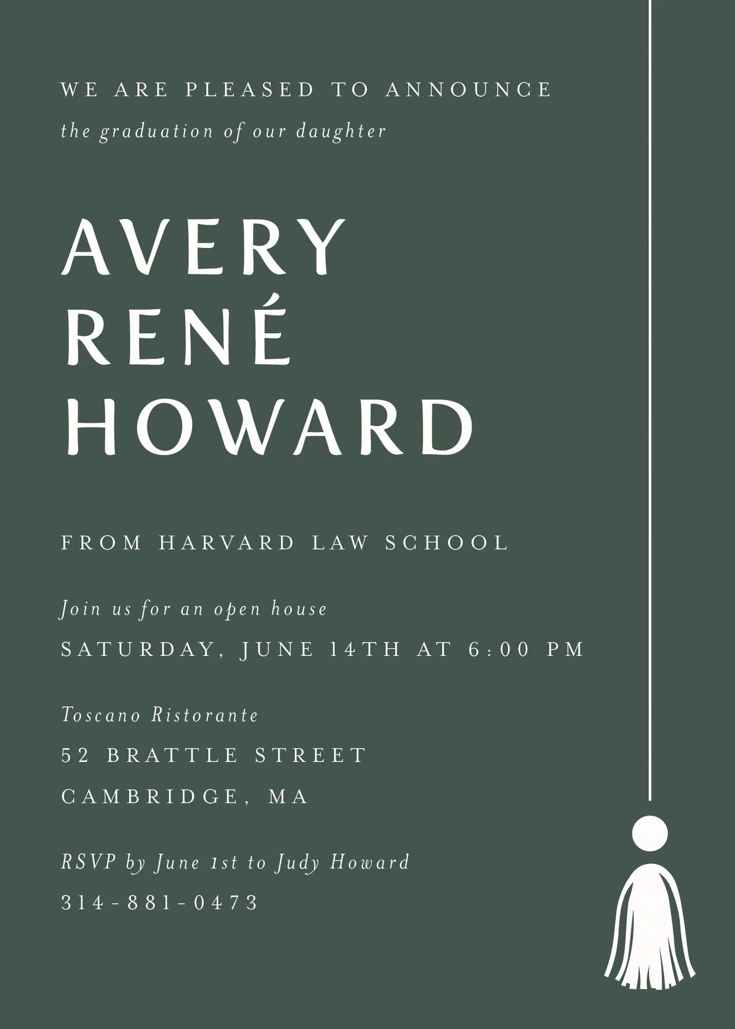 Tall Tassel Graduation Invitation - Image 3
