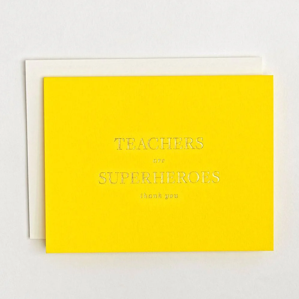 Teachers are Superheros Greeting Card