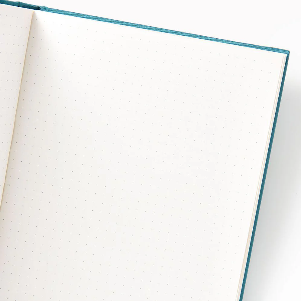 Teal Bookcloth Paper Wasp Med Dotted Journal - Image 3
