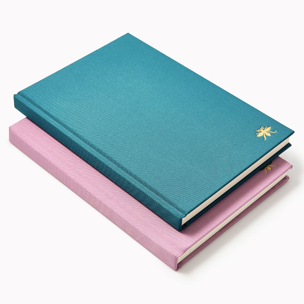 Teal Bookcloth Paper Wasp Med Lined Journal - Image 2