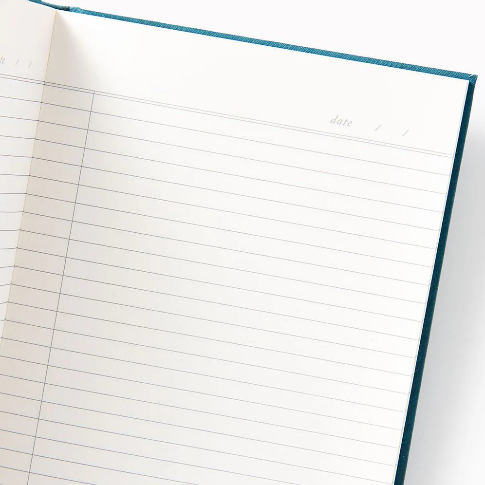 Teal Bookcloth Paper Wasp Med Lined Journal - Image 3
