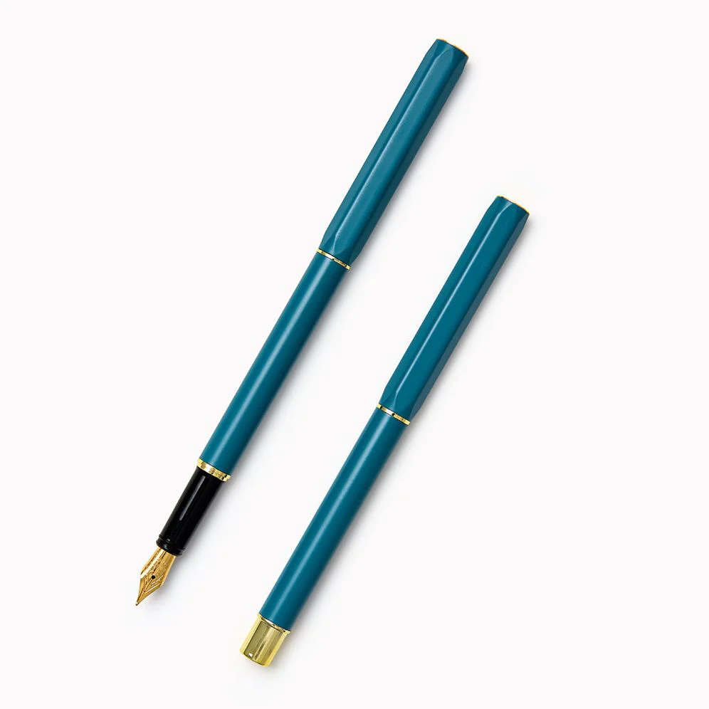 Teal Paper Wasp Pen S/2 - Fountain