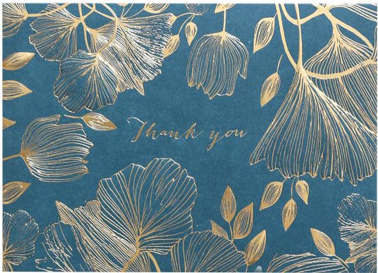 Thank You Boxed Notecards Gold Summer Leaves - Image 5