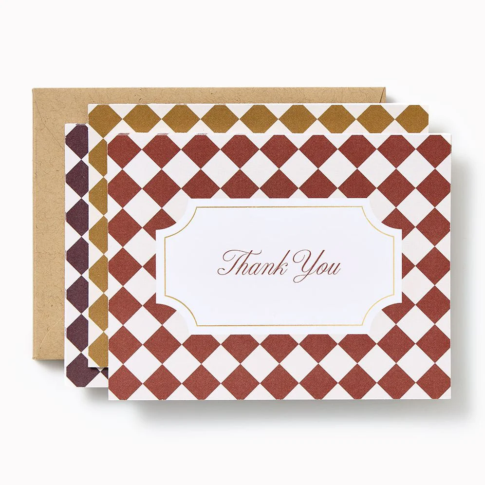 Thank You Checkered A2 Stationery Set