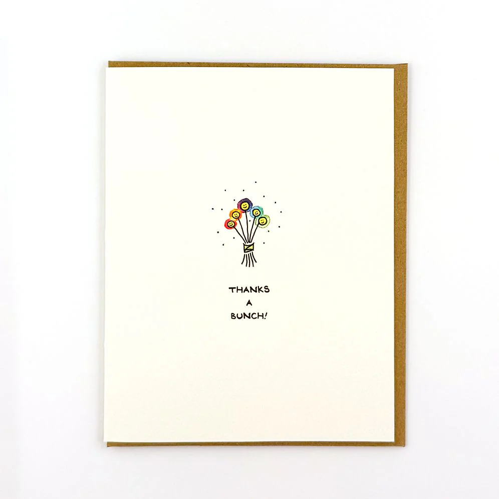 Thanks A Bunch Thank You Card