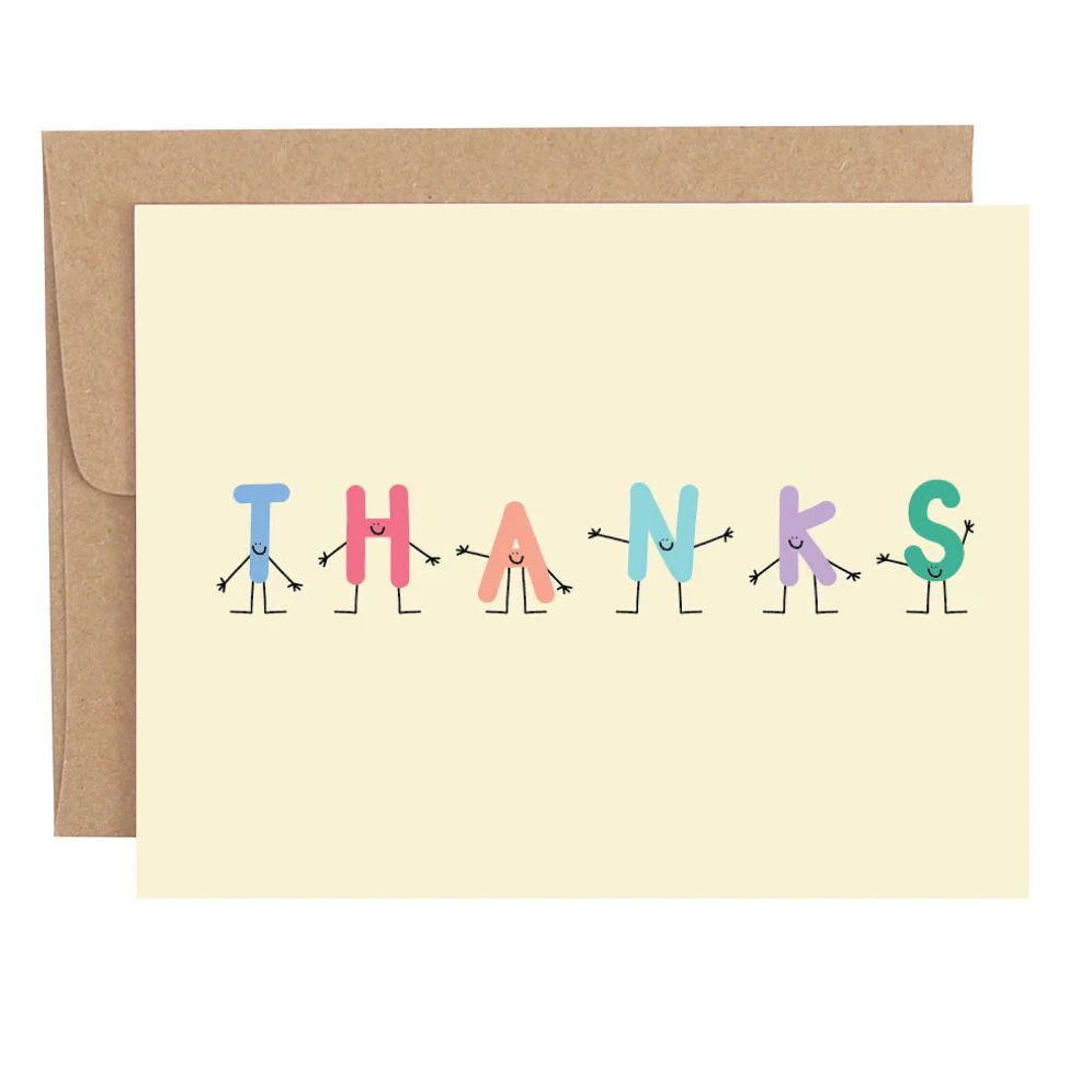 Thanks Letters Greeting Card