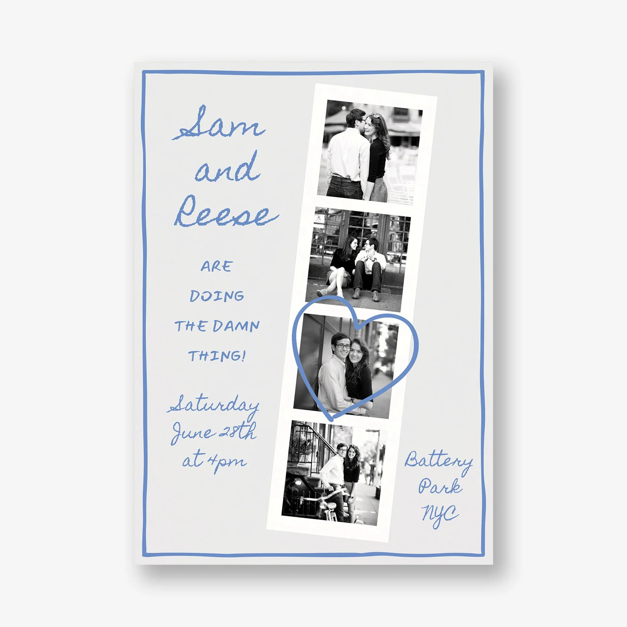 The Candid Look Photo Wedding Invitation - Image 3