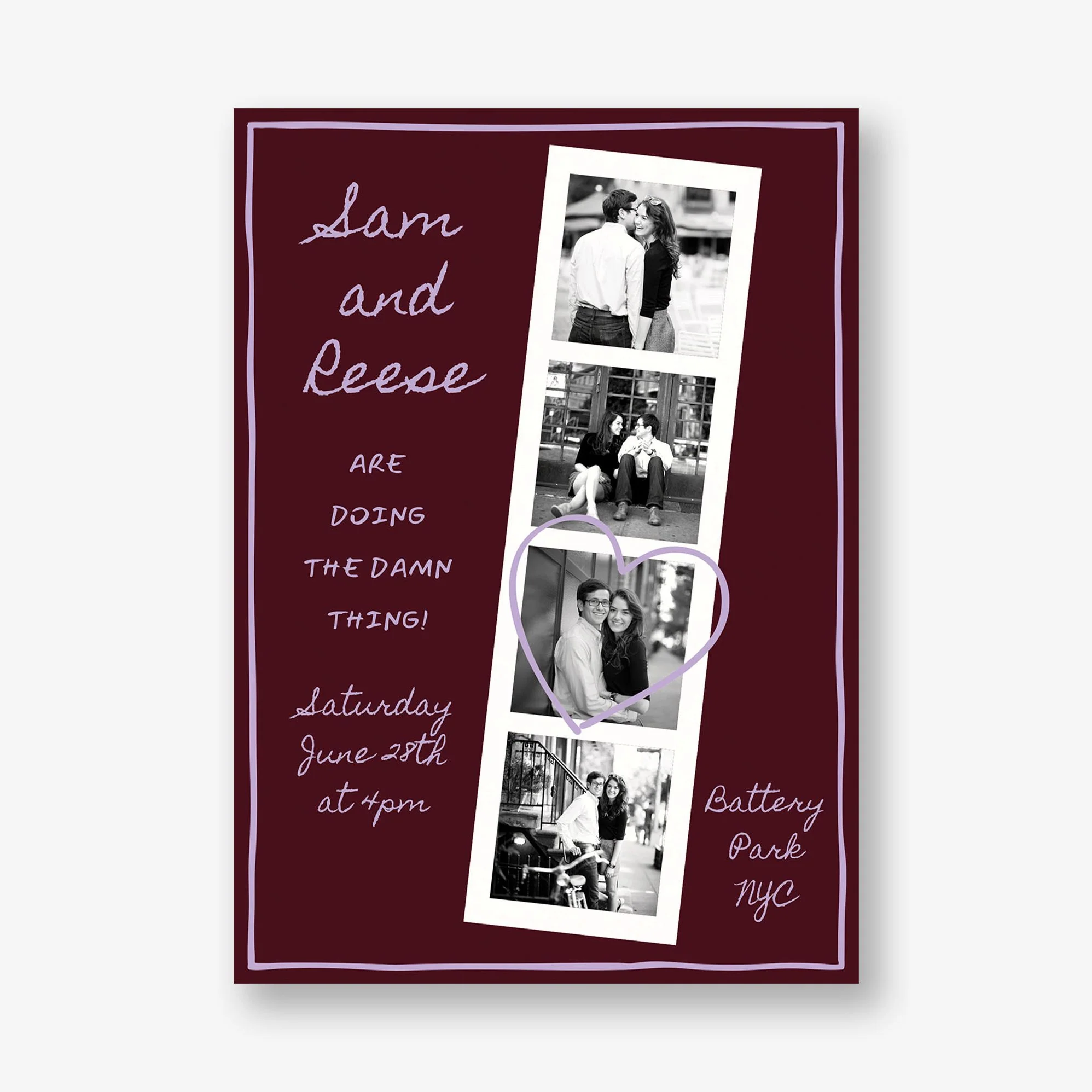 The Candid Look Photo Wedding Invitation - Image 4
