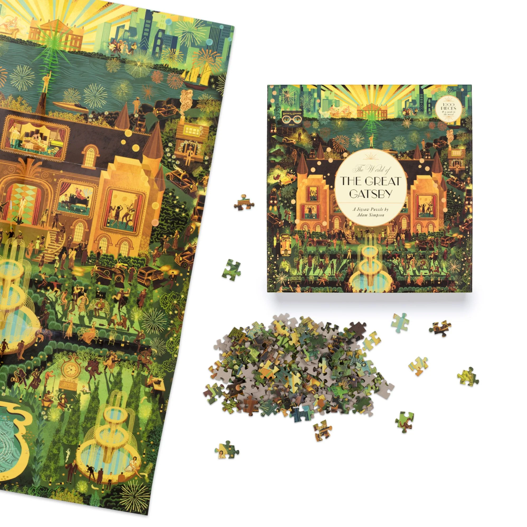 The World of The Great Gatsby 1000 Piece Puzzle: A jigsaw by Adam Simpson - Image 4