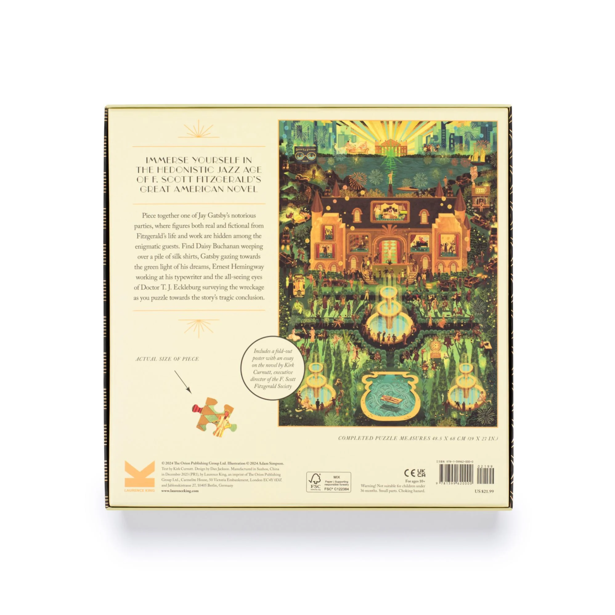 The World of The Great Gatsby 1000 Piece Puzzle: A jigsaw by Adam Simpson - Image 8