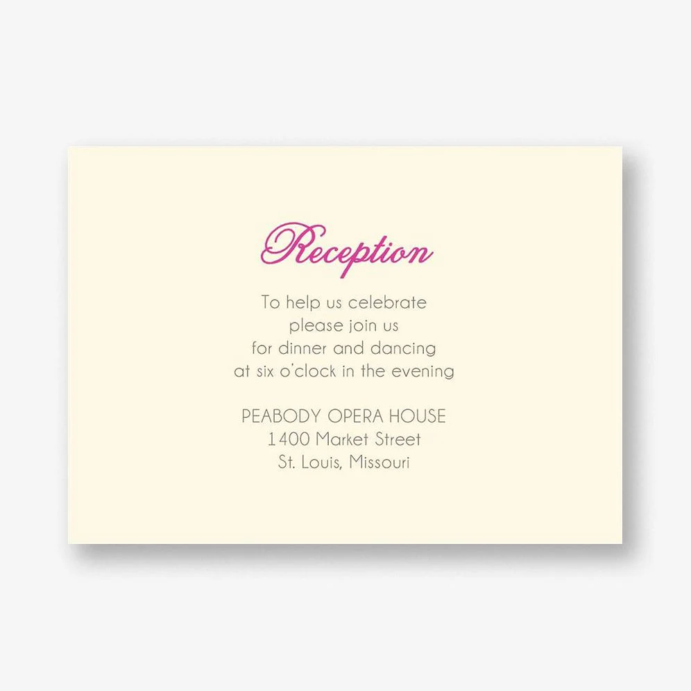 Tiara Quinceañera Information Card