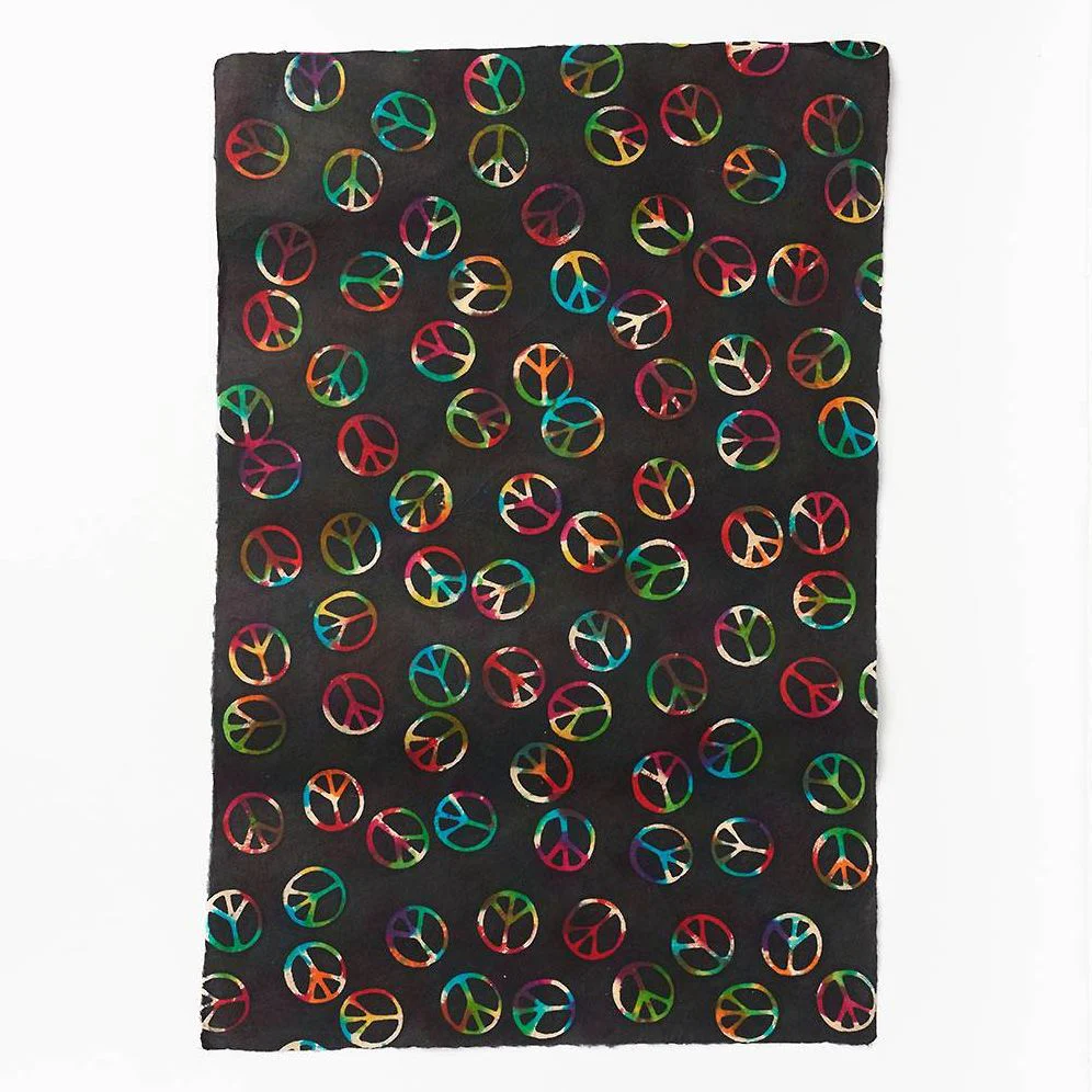 Tie Dye Peace Sign Handmade Paper - Image 2