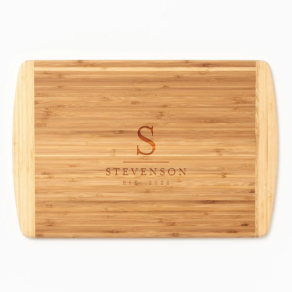 Timeless Family Name Two-Tone Cutting Board