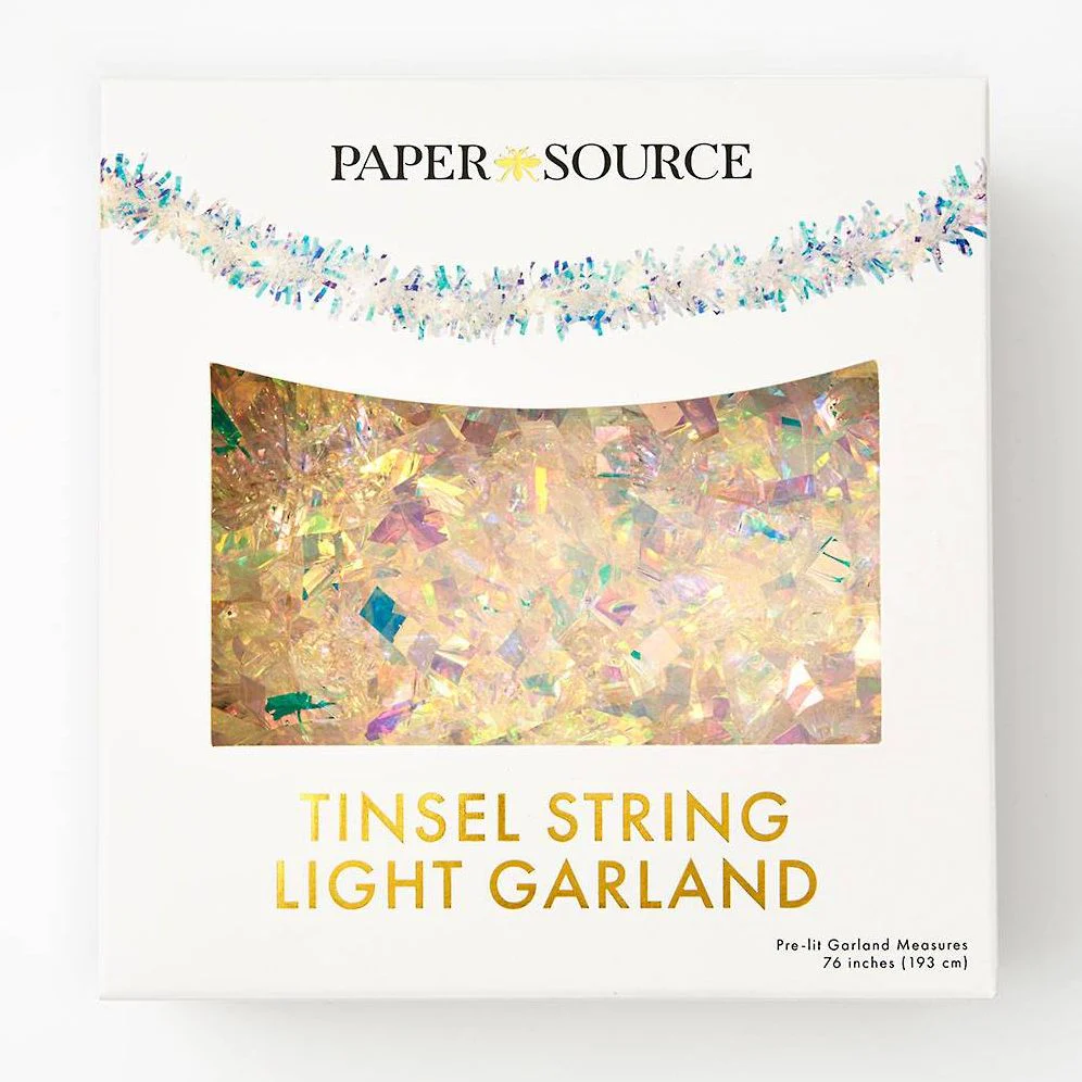 Tinsel String Light Garland - Image 3