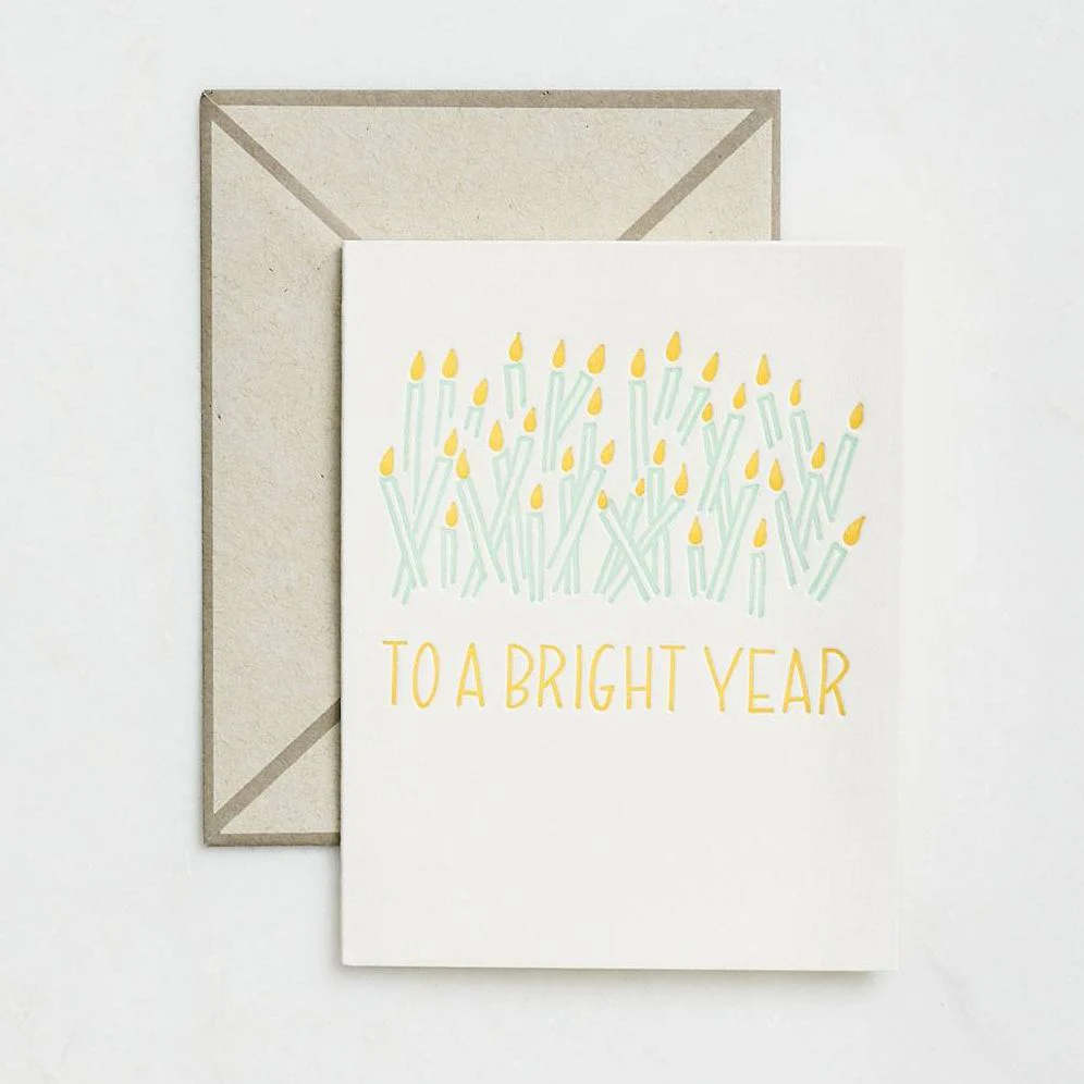 To a Bright Year Birthday Card
