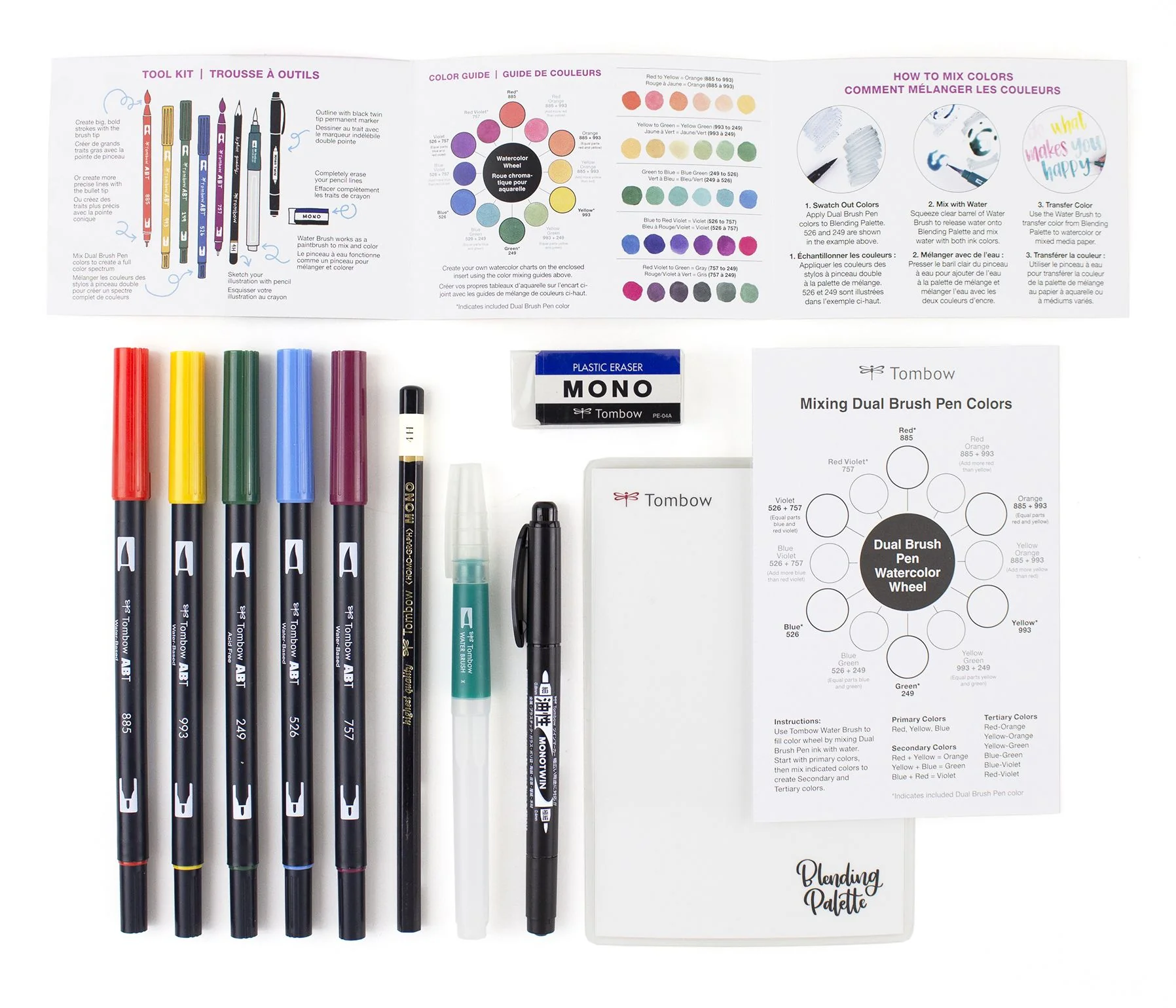Tombow Watercolor Set Complete Kit with Dual Brush Pens, Water Brush, and Accessories - Image 3
