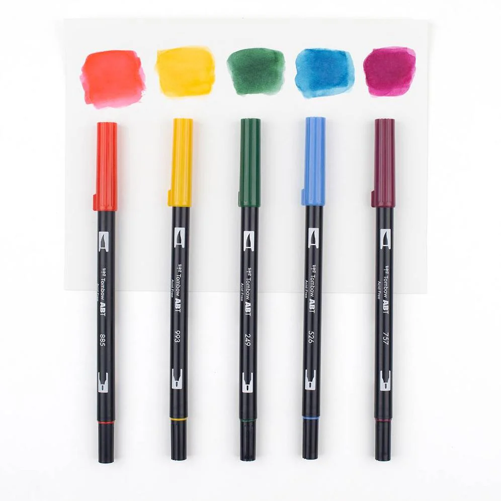 Tombow Watercolor Set Complete Kit with Dual Brush Pens, Water Brush, and Accessories - Image 7